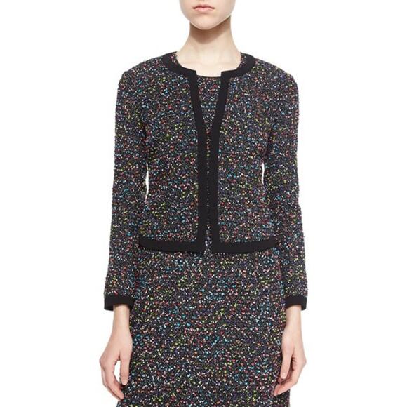 NWT Diane von Furstenberg Emery Splatter Tweed Jacket Size 8 - Picture 1 of 6